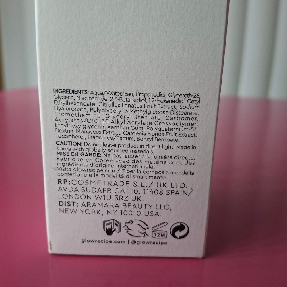 Glow Recipe Watermelon Glow Niacinamide Dew Drops Serum 40ml 1.35oz New in Box - Picture 3 of 4